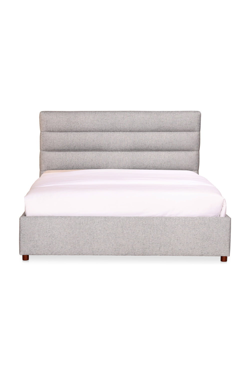 Modern European furniture - Gray Channeled Queen Bed - www.oroa.com
