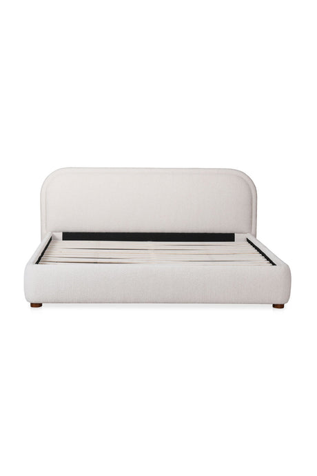 Modern European furniture - Beige Velvet Queen Bed - www.oroa.com