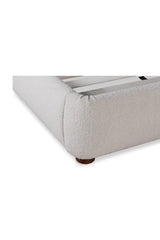 Modern European furniture - Beige Velvet Queen Bed - www.oroa.com