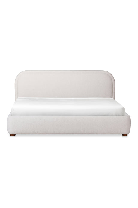 Cream Velvet King Bed | Novi Living Colin | Oroa.com