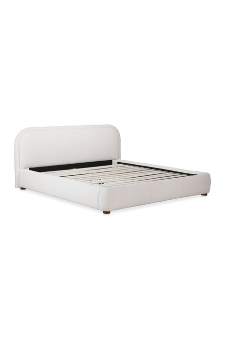 Modern European furniture - Cream Velvet King Bed - www.oroa.com