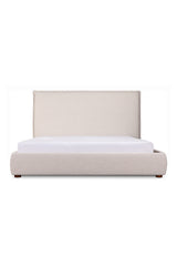 Modern European furniture - Beige Linen Blend Bed - www.oroa.com