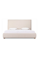 Modern European furniture - Beige Linen Blend Bed - www.oroa.com