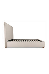 Modern European furniture - Beige Linen Blend Bed - www.oroa.com