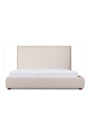Modern European furniture - Beige Linen Blend Bed - www.oroa.com