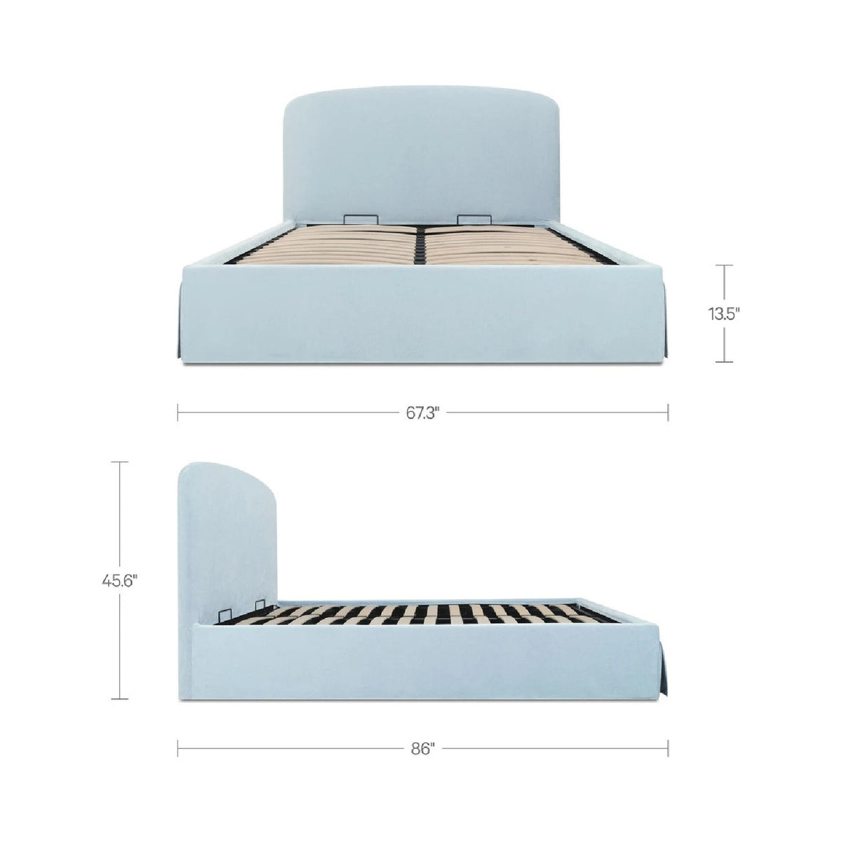 Upholstered Storage Queen Bed | Novi Living Joan