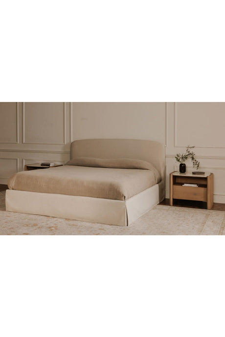 Modern European furniture - Cream Storage Bed - www.oroa.com