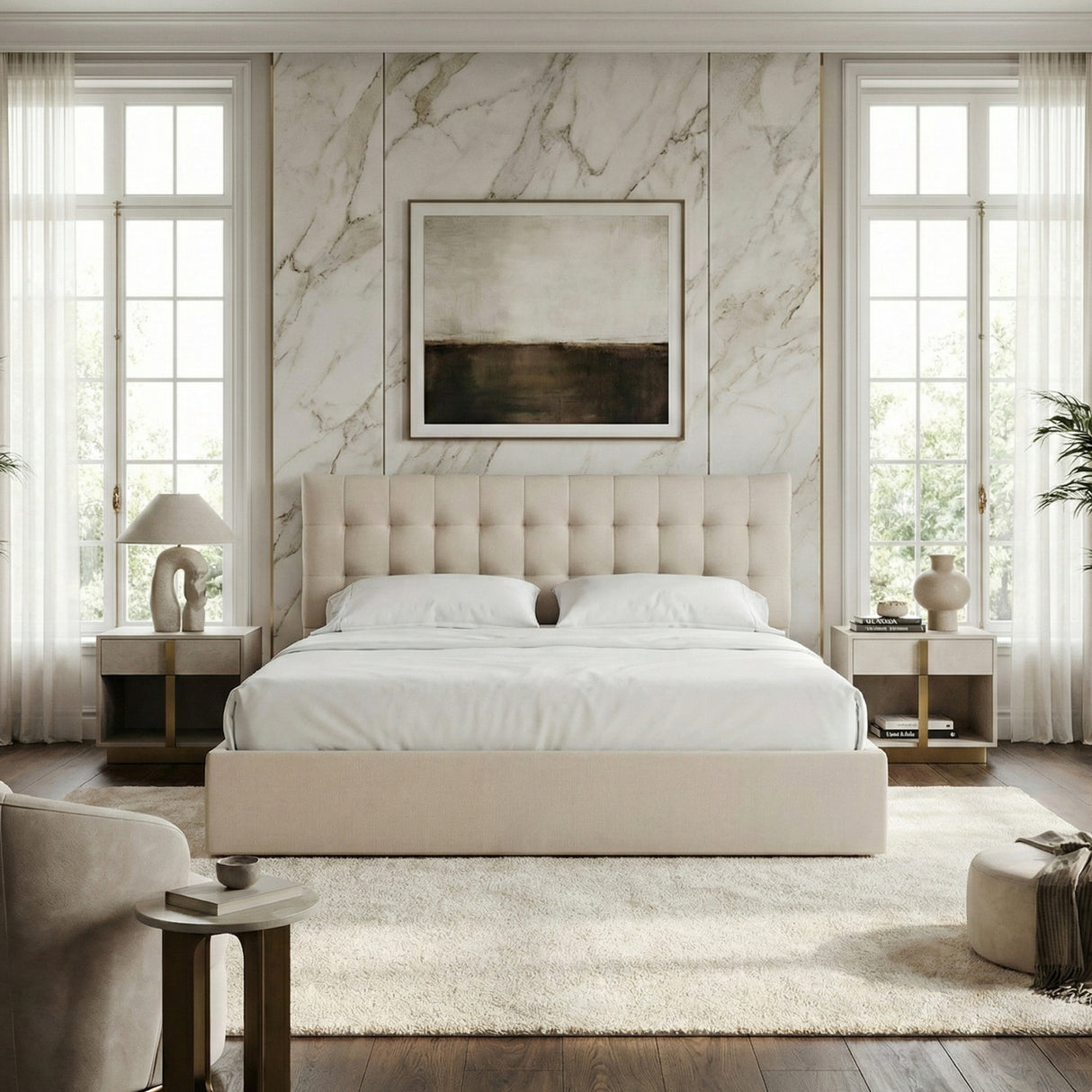 Tufted Storage Bed | Novi Living Sebastion | Oroa.com