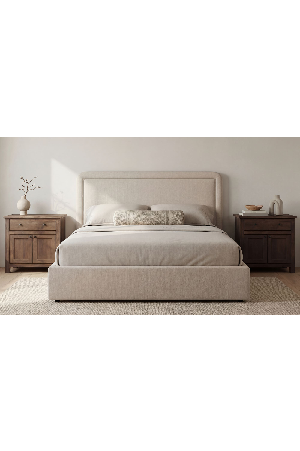 Piped Detail Storage Bed | Novi Living Simon | Oroa.com