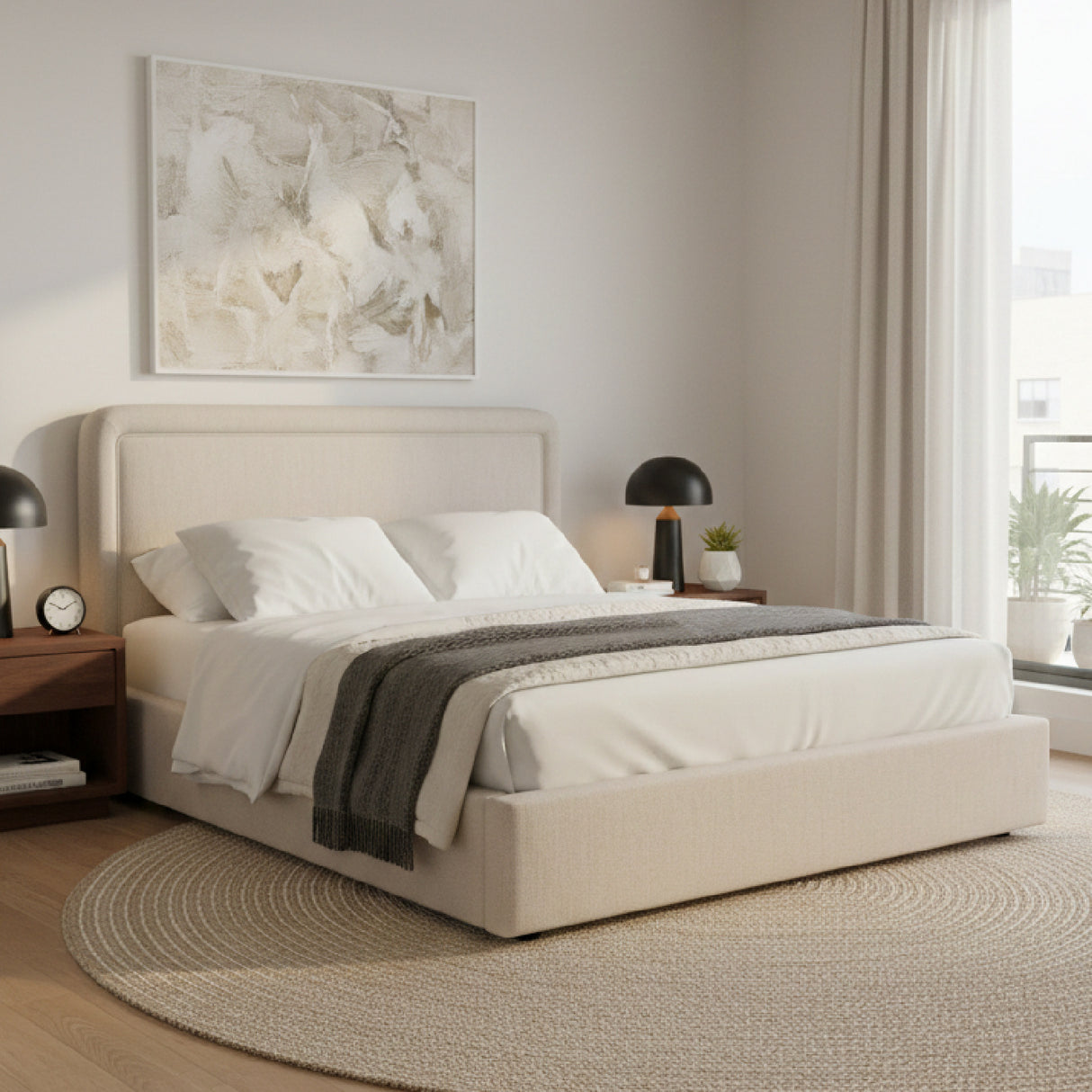 Piped Detail Storage Bed | Novi Living Simon