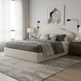 Modern European furniture - Arched Headboard Storage Bed - www.oroa.com