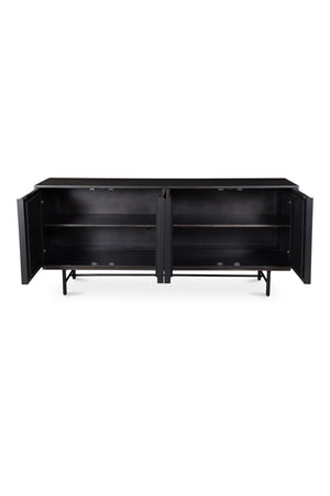 Modern European furniture - Reeded Wood 4-Door Sideboard - www.oroa.com