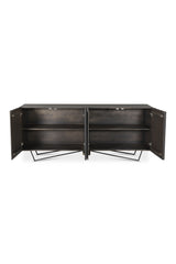 Modern European furniture - Dark Mango Wood 4-Door Sideboard - www.oroa.com
