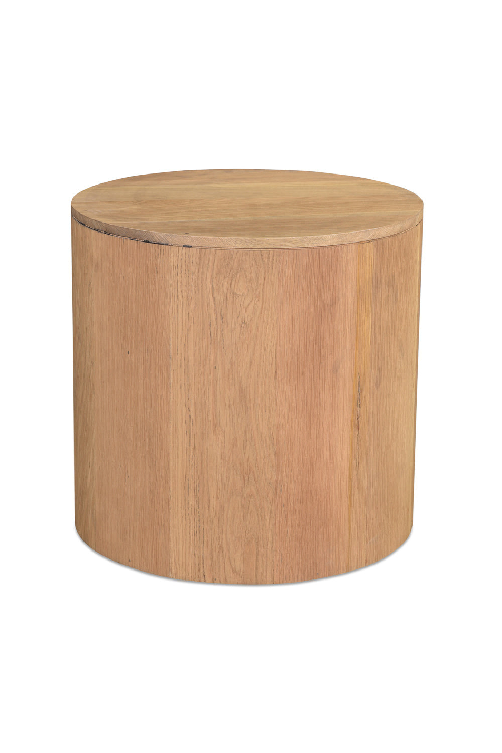Oak Round 1-Drawer Nightstand | Novi Living Theo | Oroa.com