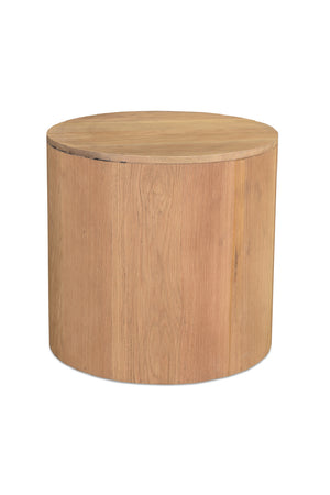 Oak Round 1-Drawer Nightstand | Novi Living Theo | Oroa.com