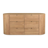 Modern European furniture - Natural Oak 6-Drawer Dresser - www.oroa.com