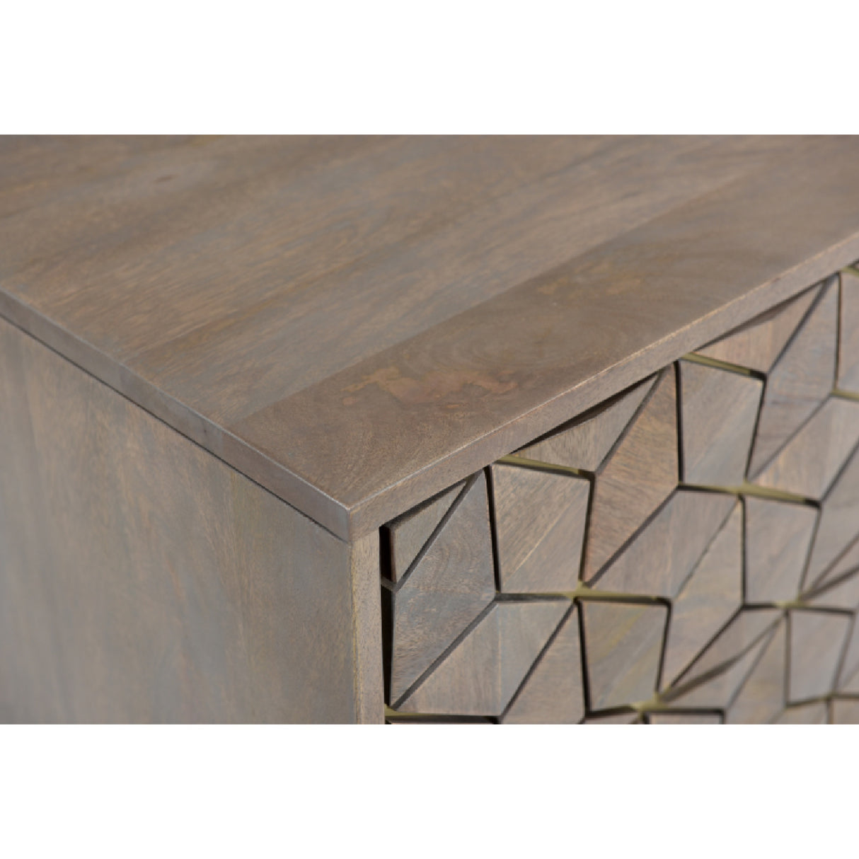 Modern European furniture - Gray Patterned 2-Drawer Nightstand - www.oroa.com