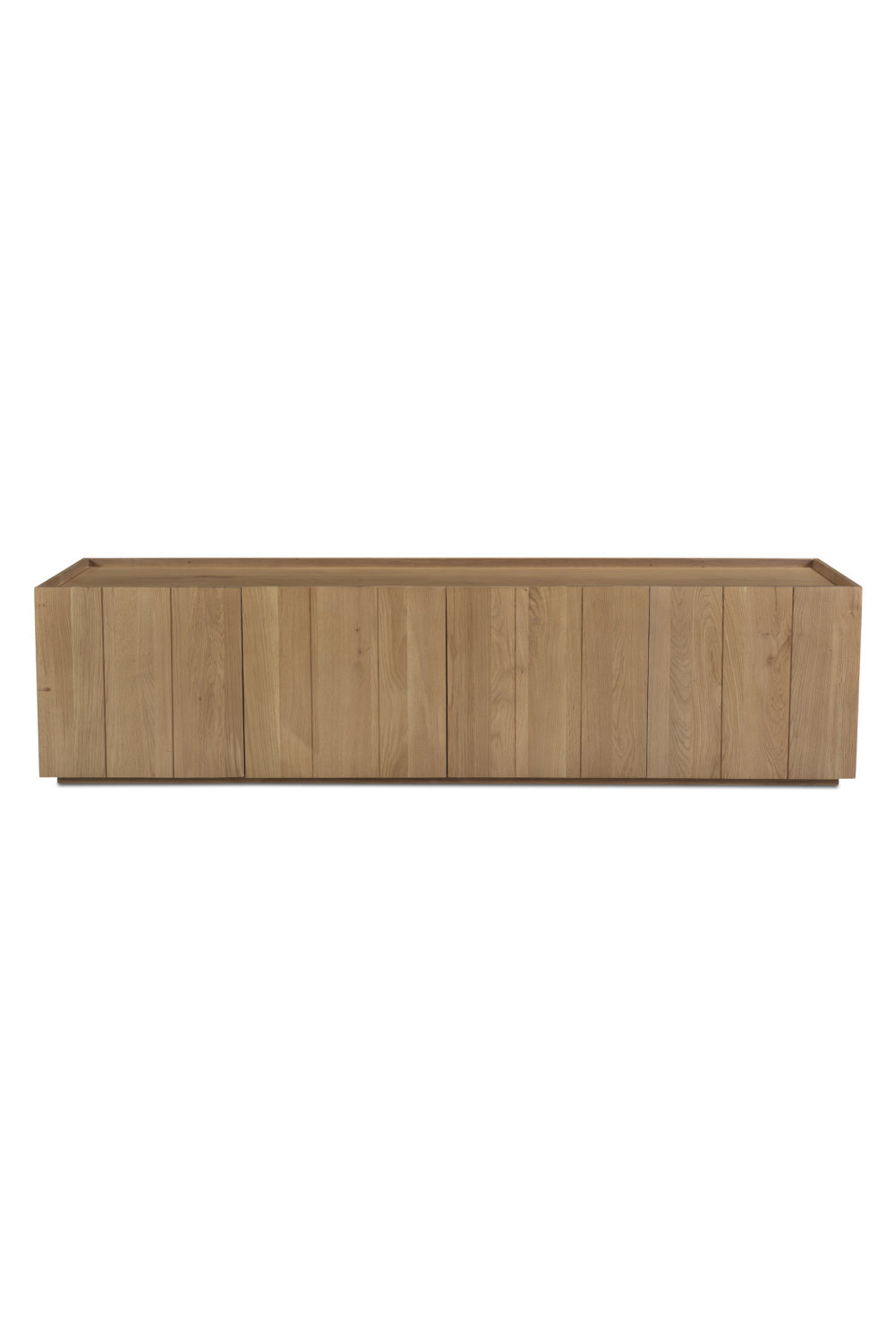 Natural Oak 4-Door Media Cabinet | Novi Living Plank | Oroa.com