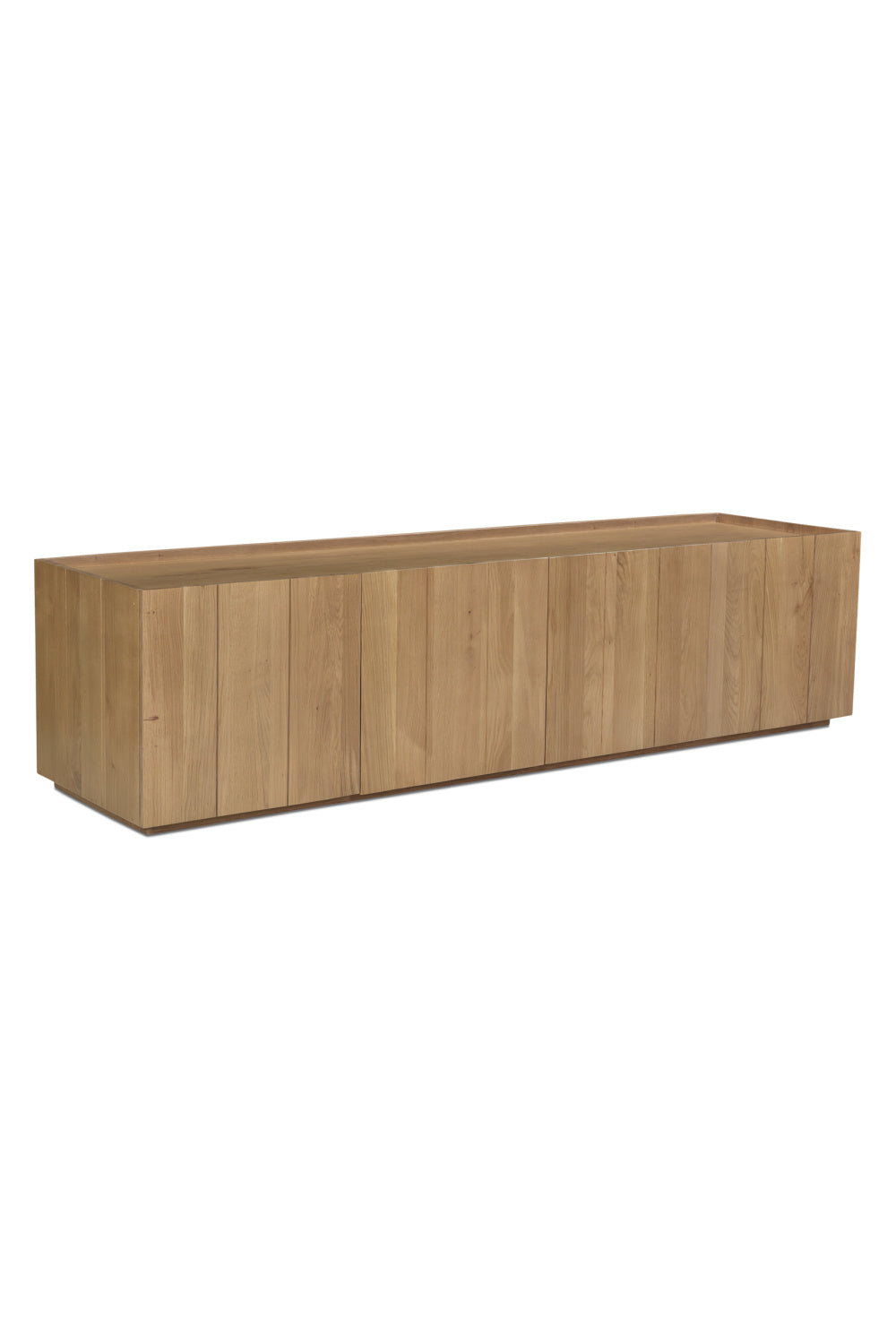 Natural Oak 4-Door Media Cabinet | Novi Living Plank | Oroa.com