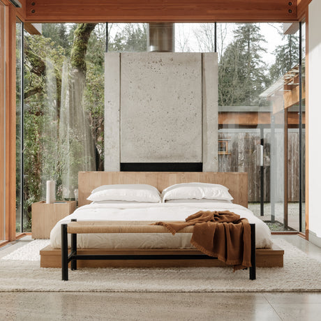 Solid Oak Wood Bed | Novi Living Plank