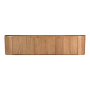 Modern European furniture - Natural Oak 3-Door Media Bench - www.oroa.com
