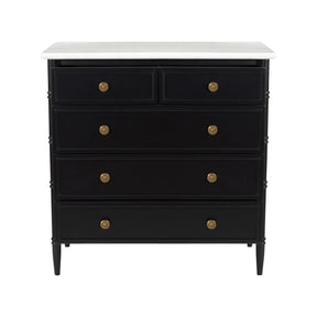 Modern European furniture - Black 5-Drawer Chest - www.oroa.com