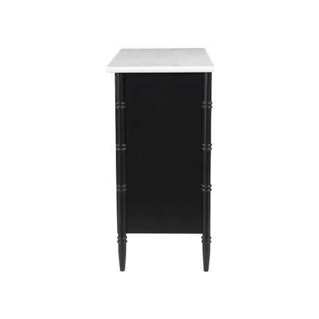 Modern European furniture - Black 5-Drawer Chest - www.oroa.com