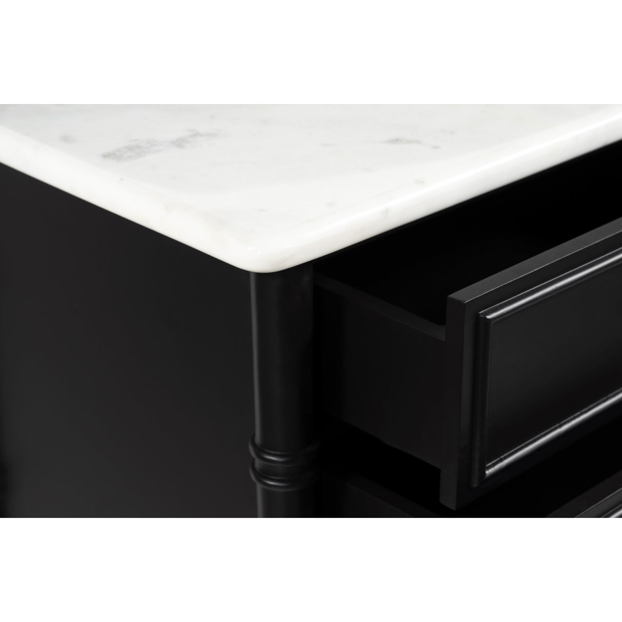 Modern European furniture - Black 5-Drawer Chest - www.oroa.com