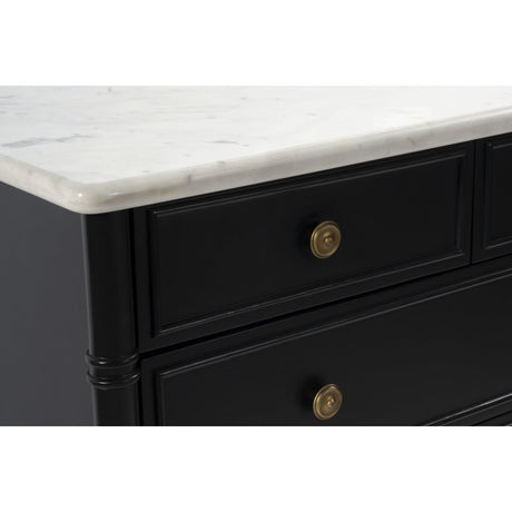 Modern European furniture - Black 5-Drawer Chest - www.oroa.com