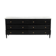 Modern European furniture - Black 6-Drawer Chest - www.oroa.com