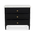 Modern European furniture - Black 3-Drawer Nightstand - www.oroa.com