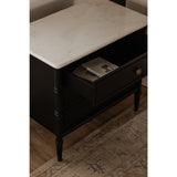Modern European furniture - Black 3-Drawer Nightstand - www.oroa.com