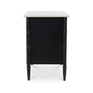 Modern European furniture - Black 3-Drawer Nightstand - www.oroa.com