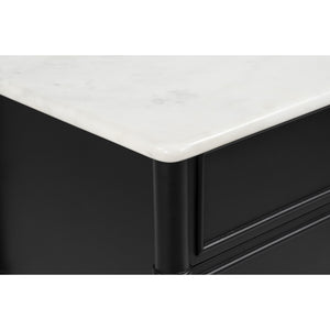 Modern European furniture - Black 3-Drawer Nightstand - www.oroa.com