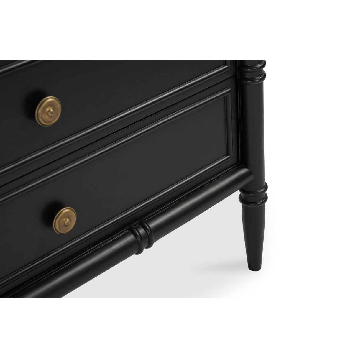 Modern European furniture - Black 3-Drawer Nightstand - www.oroa.com