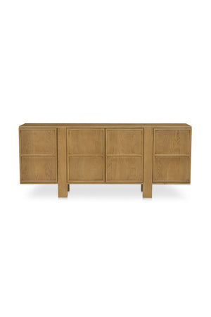   Modern European furniture - Japandi Oak 4-Door Sideboard - www.oroa.com | Oroa.com