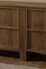 Modern European furniture - Japandi Oak 4-Door Sideboard - www.oroa.com