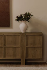 Modern European furniture - Japandi Oak 4-Door Sideboard - www.oroa.com