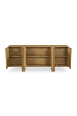 Modern European furniture - Japandi Oak 4-Door Sideboard - www.oroa.com