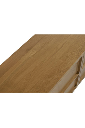   Modern European furniture - Japandi Oak 4-Door Sideboard - www.oroa.com | Oroa.com