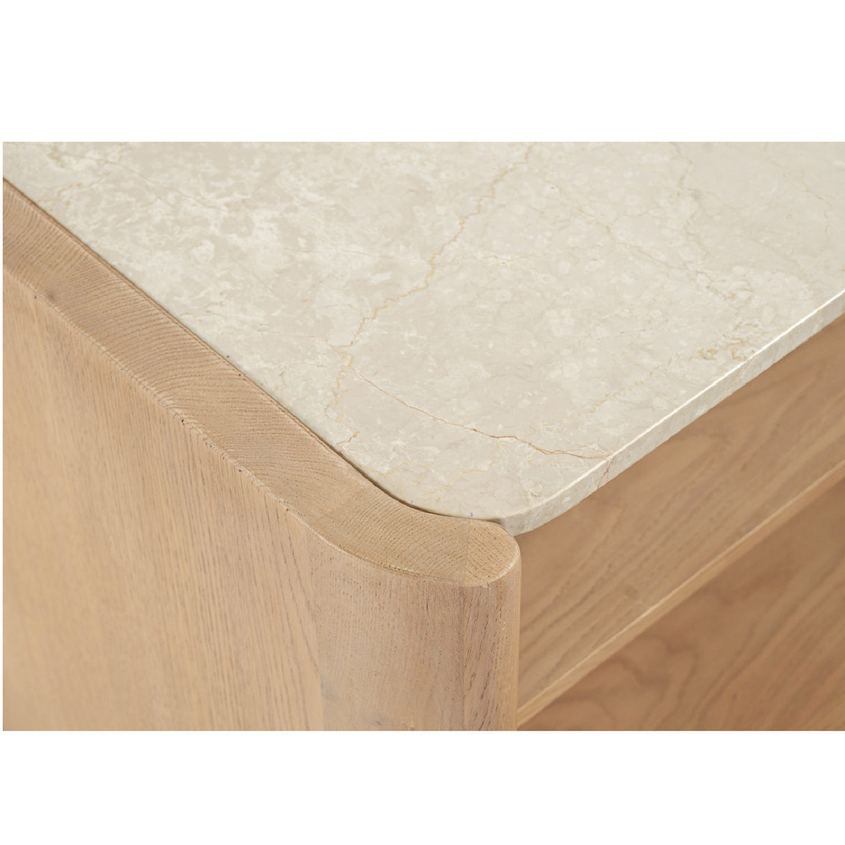 Modern European furniture - Marble Top Oak Nightstand - www.oroa.com