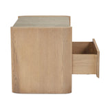 Modern European furniture - Marble Top Oak Nightstand - www.oroa.com