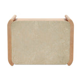 Modern European furniture - Marble Top Oak Nightstand - www.oroa.com