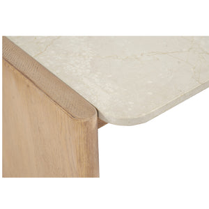 Modern European furniture - Marble Top Oak Coffee Table - www.oroa.com