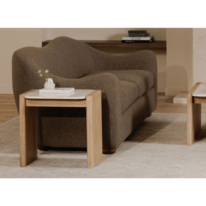 Modern European furniture - Oak-Framed Marble Side Table - www.oroa.com