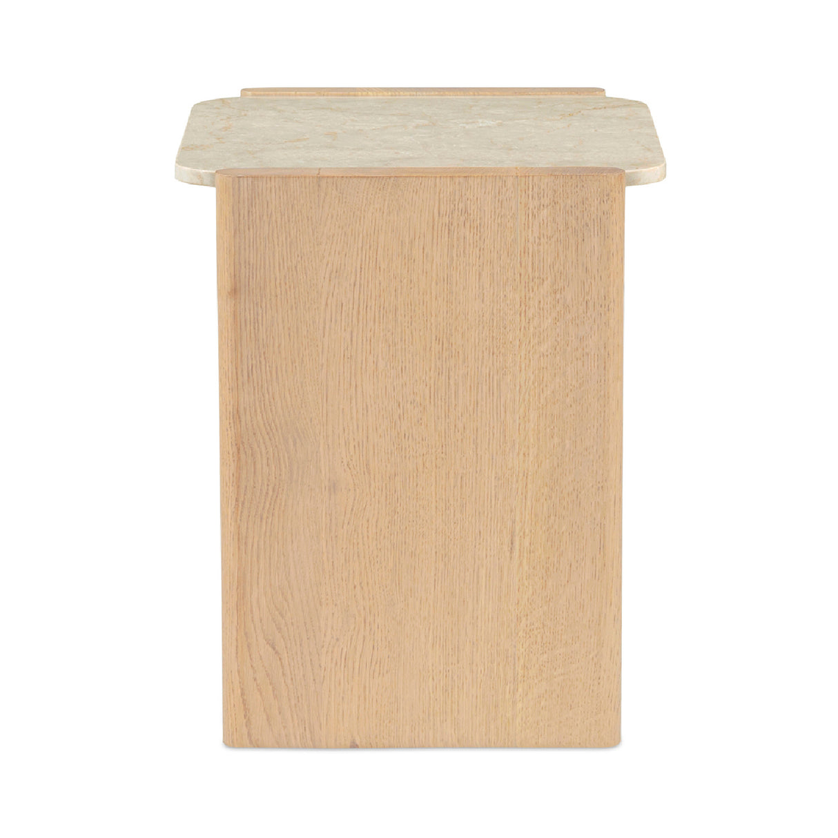 Modern European furniture - Oak-Framed Marble Side Table - www.oroa.com
