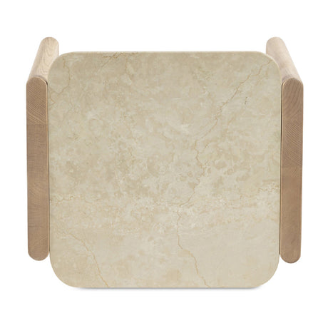 Modern European furniture - Oak-Framed Marble Side Table - www.oroa.com