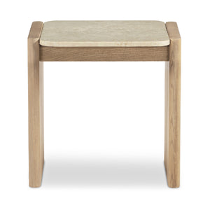Modern European furniture - Oak-Framed Marble Side Table - www.oroa.com