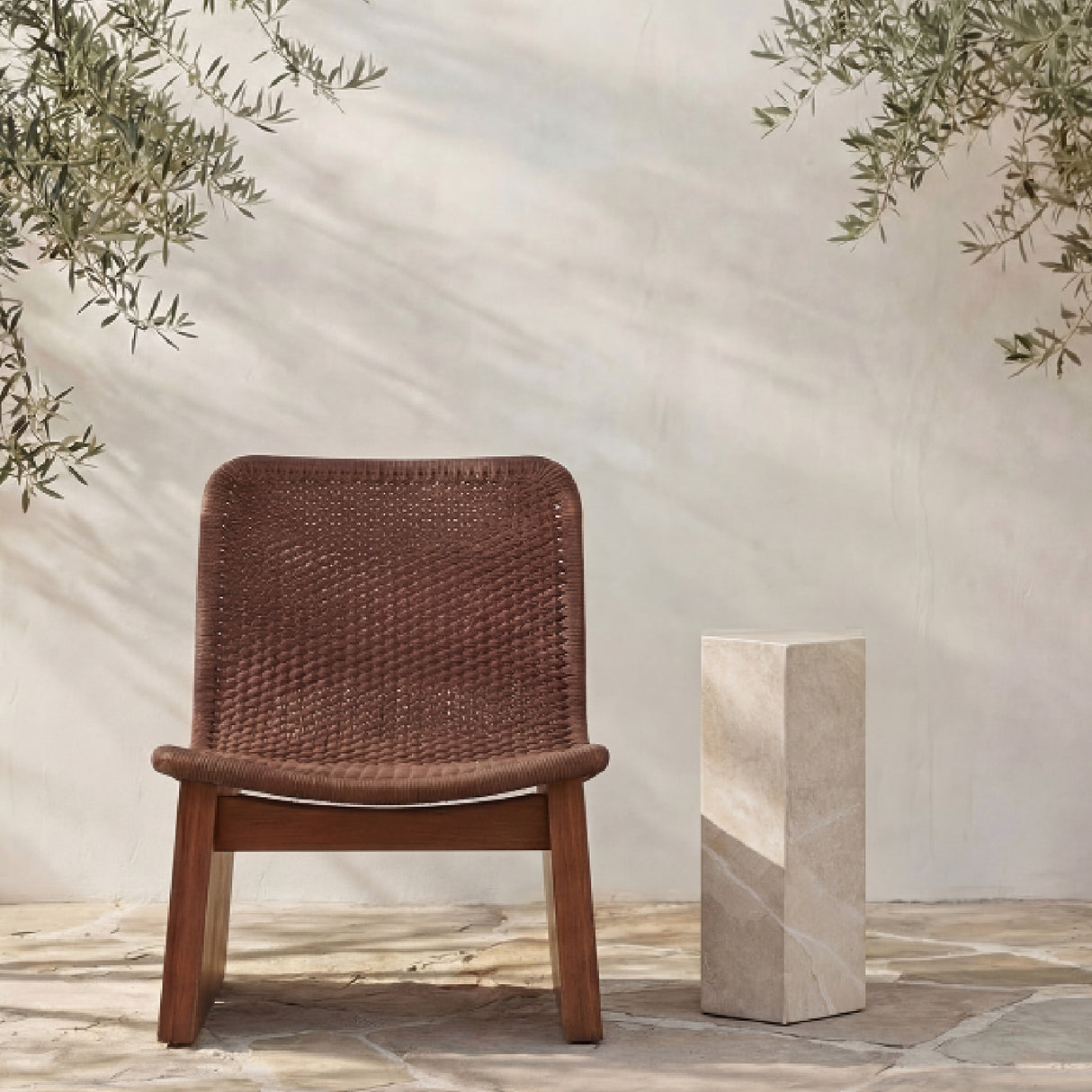   Concrete 5-Sided Outdoor Side Table | Oroa.com