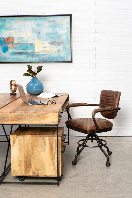 Modern European furniture - Mango Wood 1-Drawer Desk - www.oroa.com